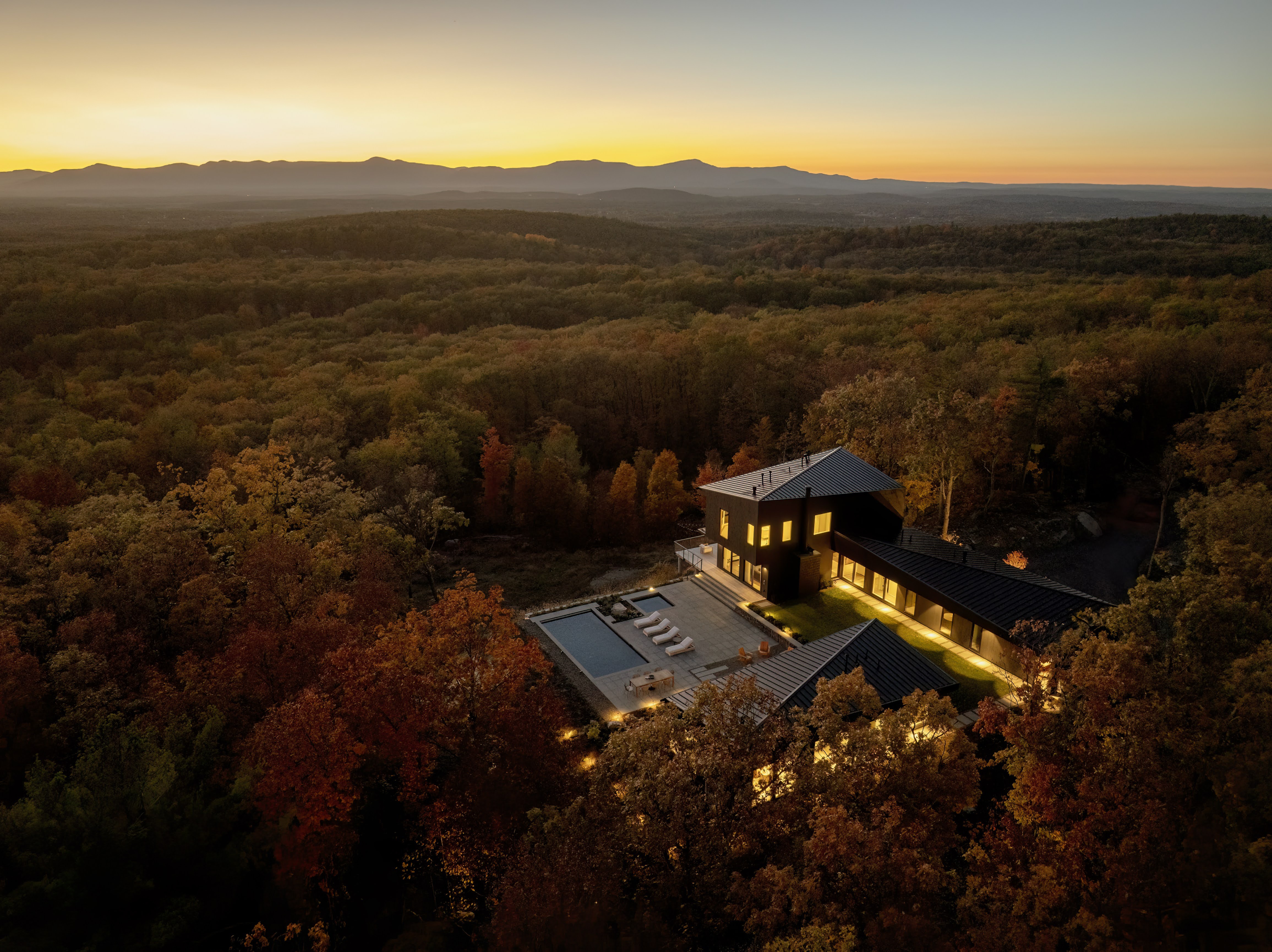 Twisted Ridge aerial dusk